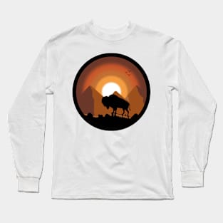 buffalo sunset black Long Sleeve T-Shirt